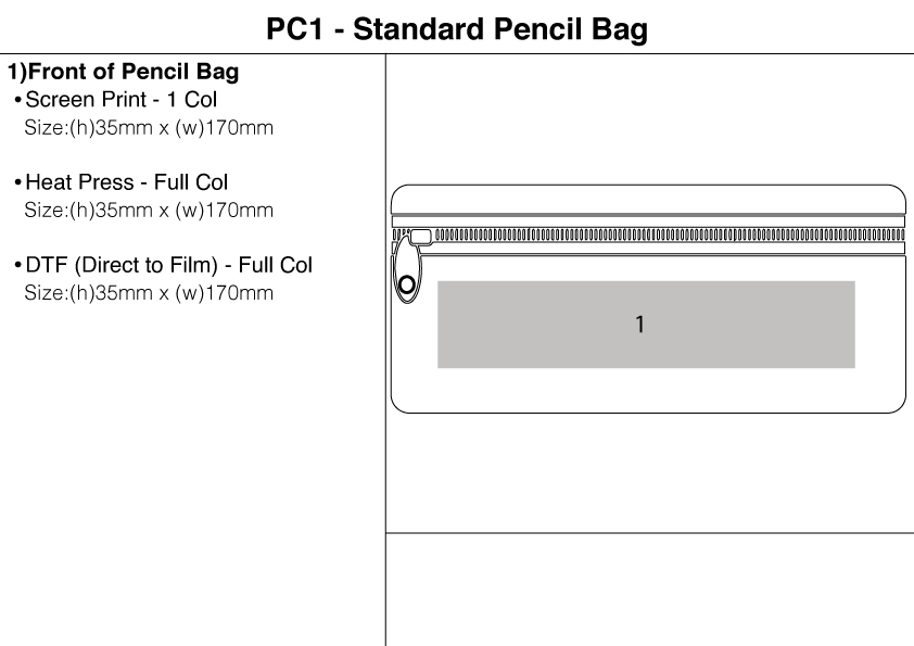Standard Pencil Bag view