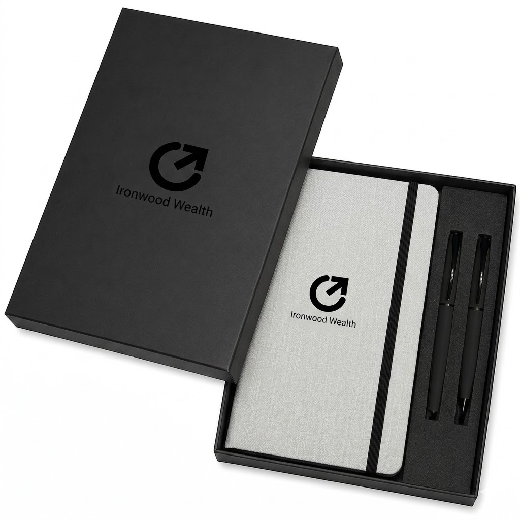 Obsidian Notebook & Twin Pen Gift Set - 6