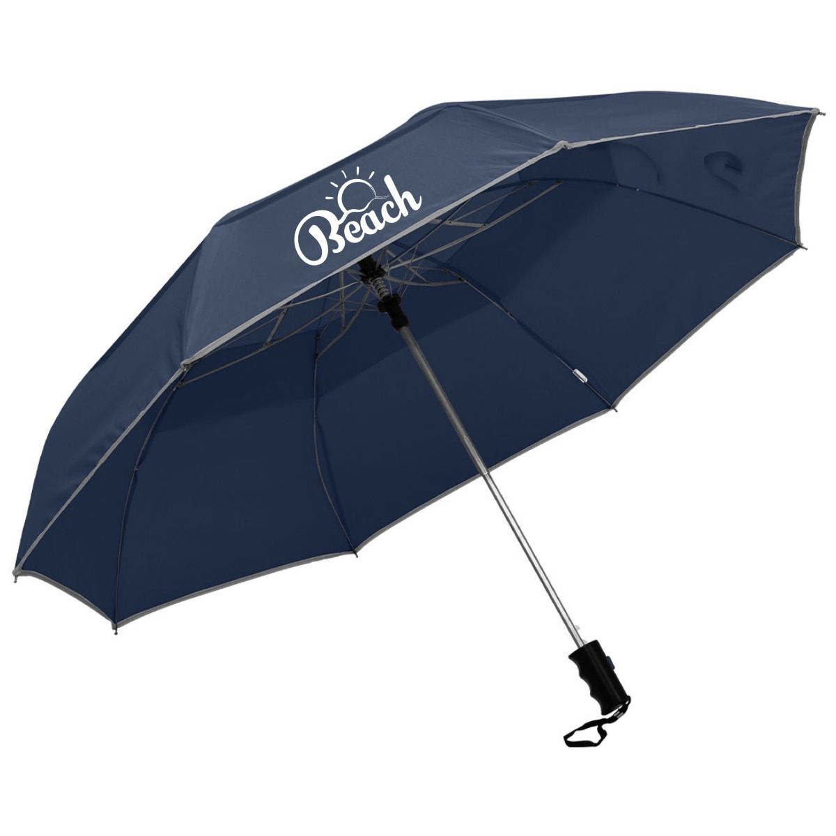 Reflective Piping Windproof Umbrella - 16
