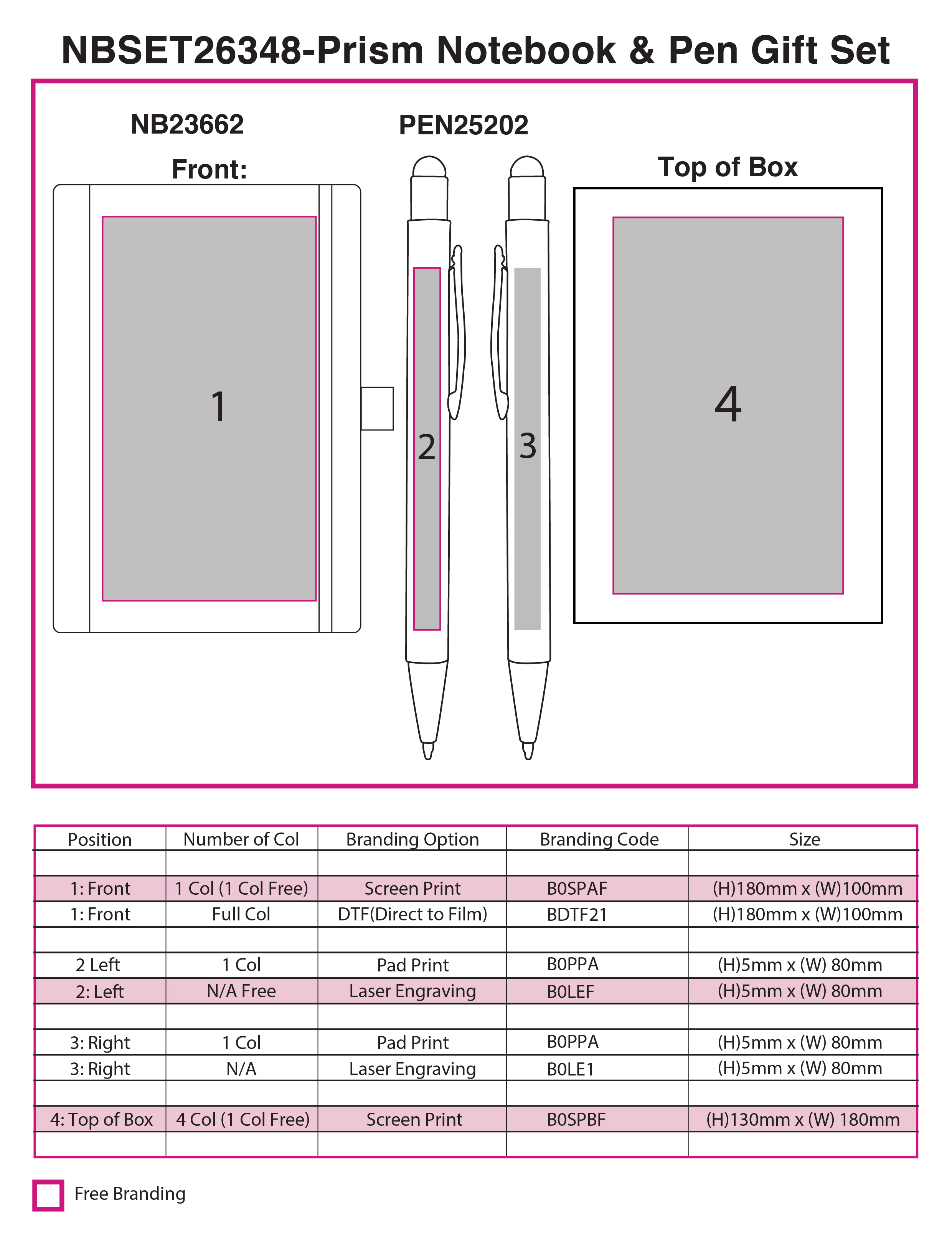 Prism Notebook & Pen Gift Set view