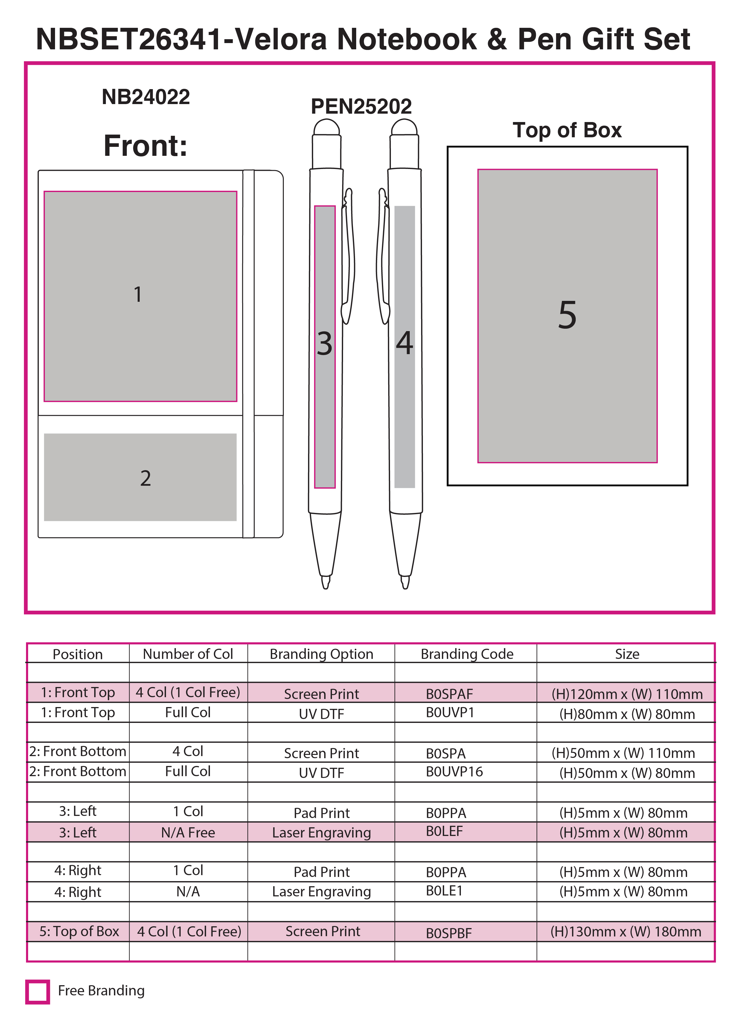 Velora Notebook & Pen Gift Set view