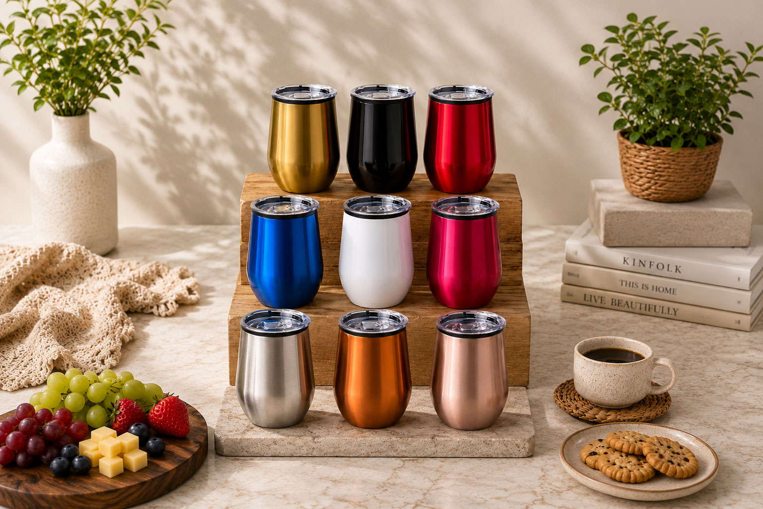350ml Aria Stemless Travel Mug - 4