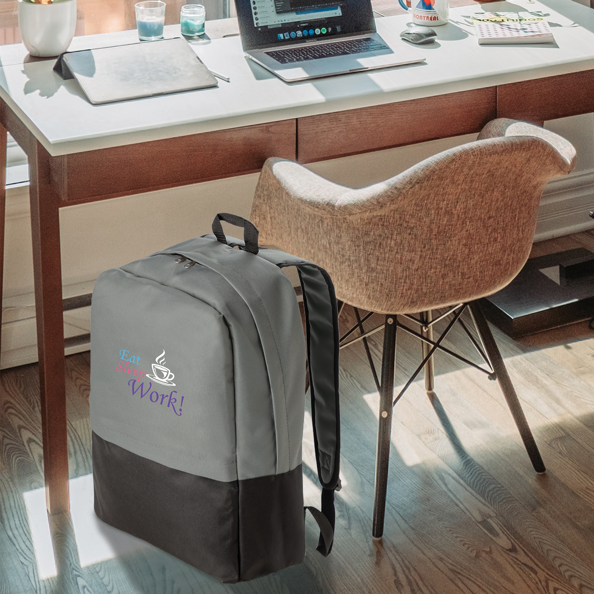 2 Tone Laptop Backpack - 3