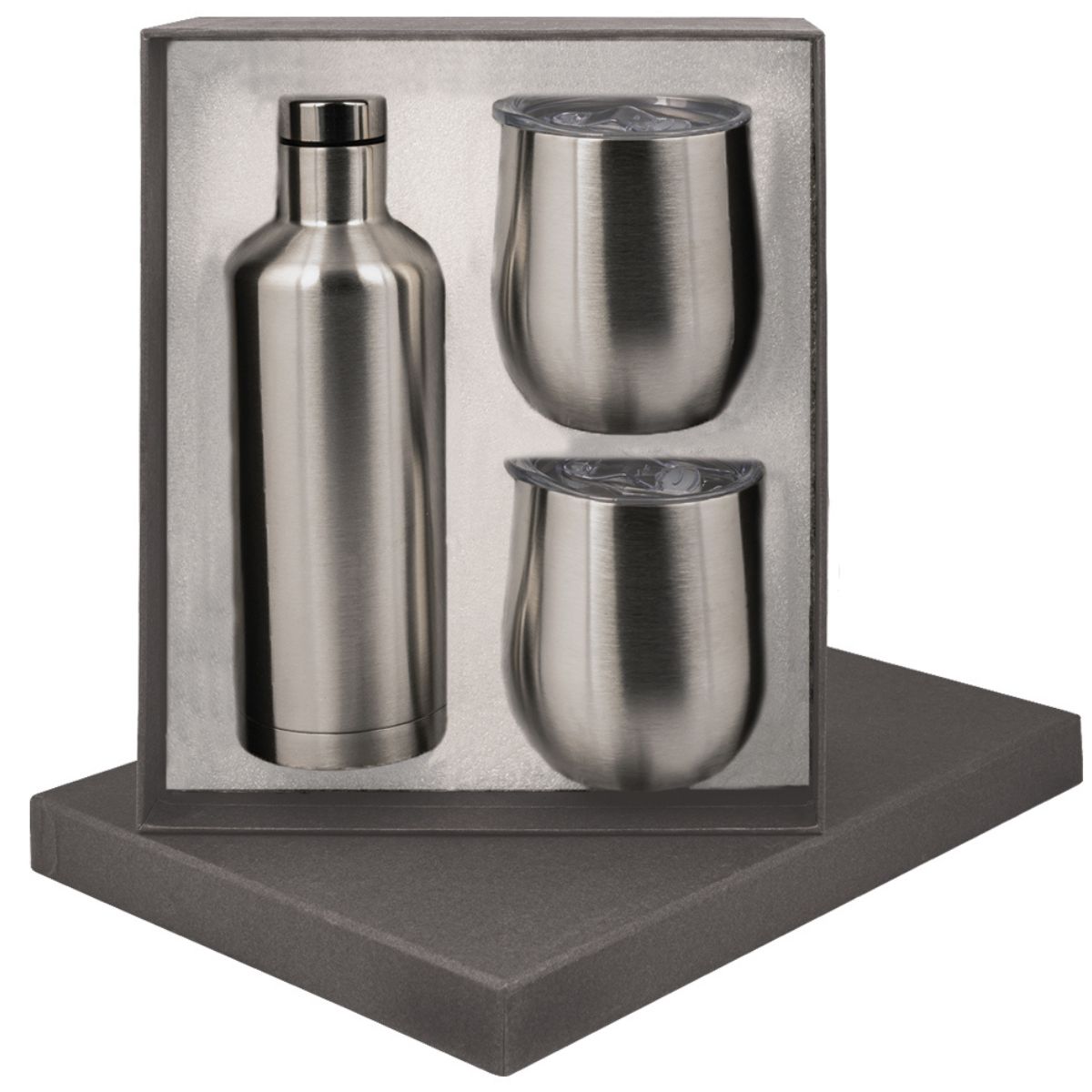 Manhattan Flask x2 Mugs Gift Set view
