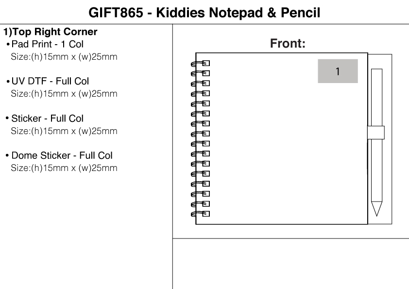 Kiddies Notepad & Pencil view