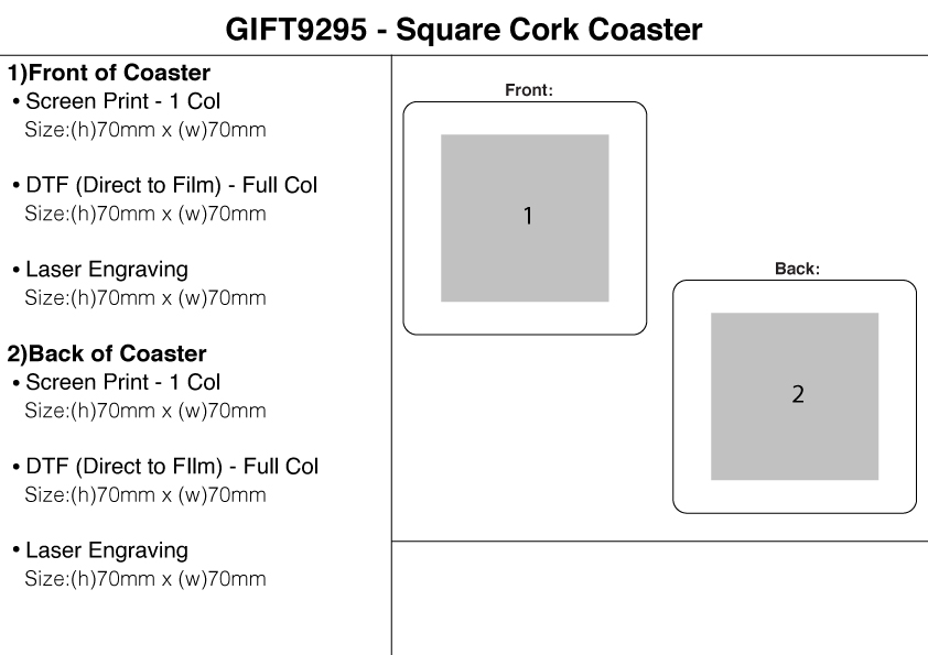 Square Cork Coaster view