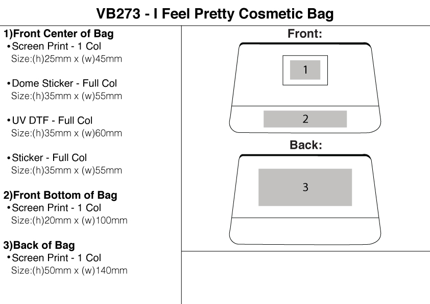I Feel Pretty Cosmetic Bag view