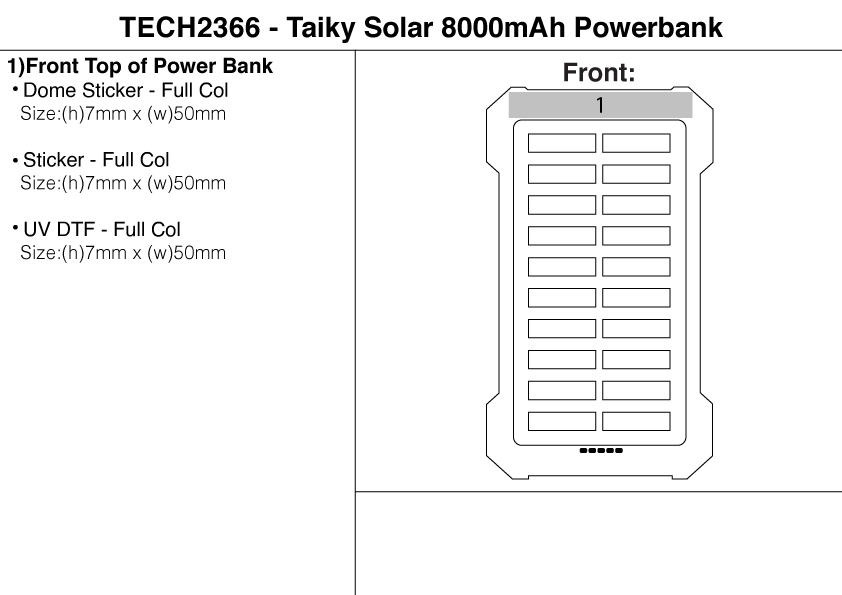 Taiky Solar 8000mAh Powerbank view