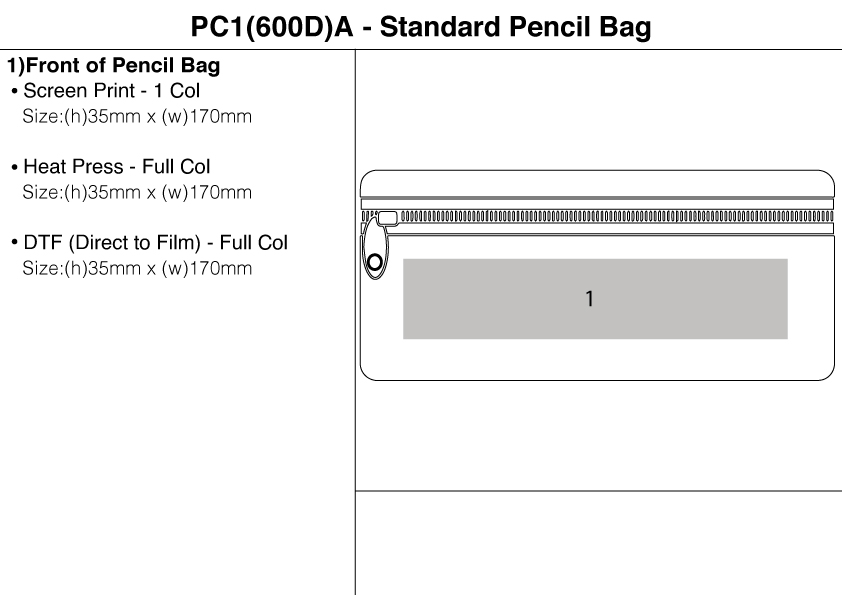 Standard Pencil Bag view