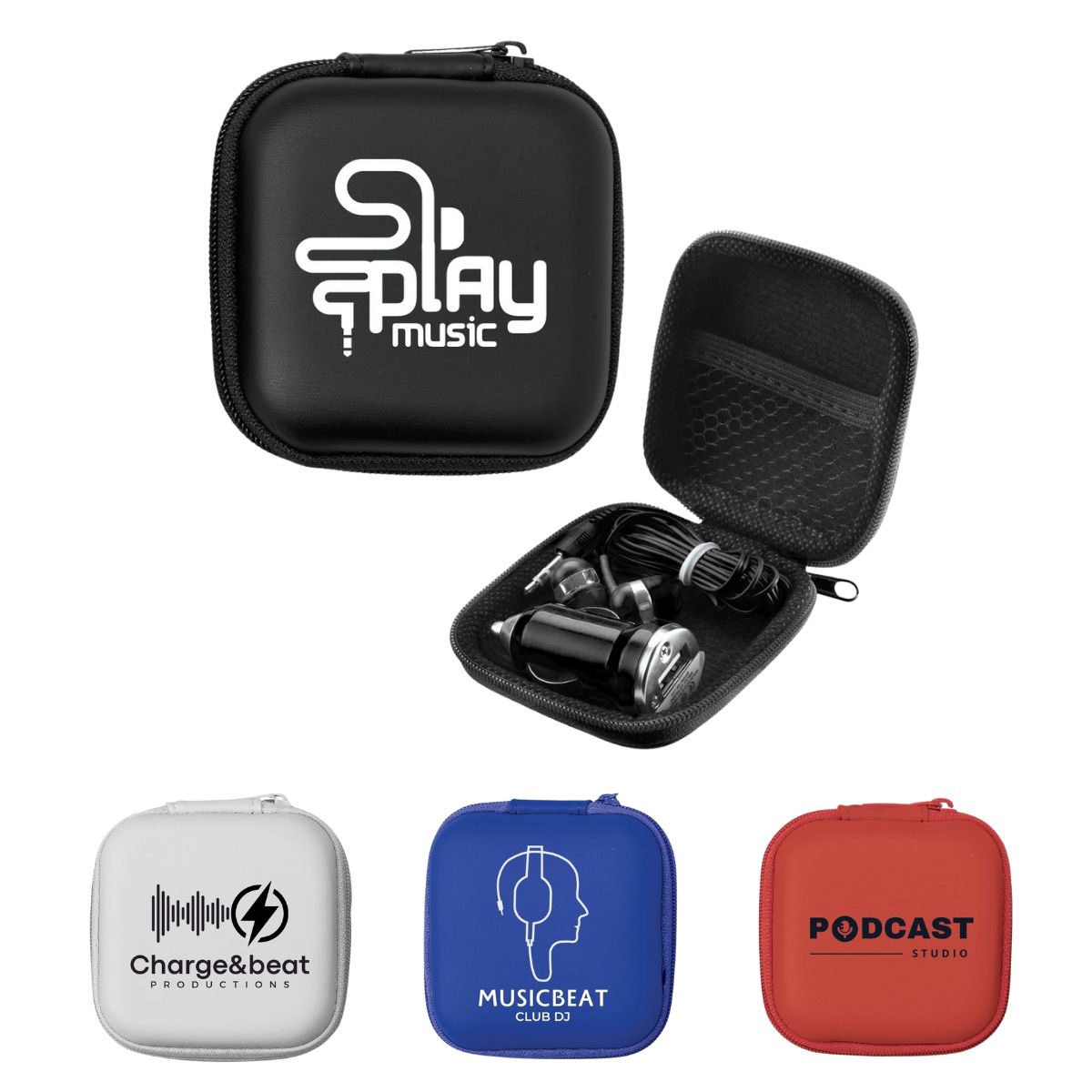 Earbud & Car Charger Set - 3