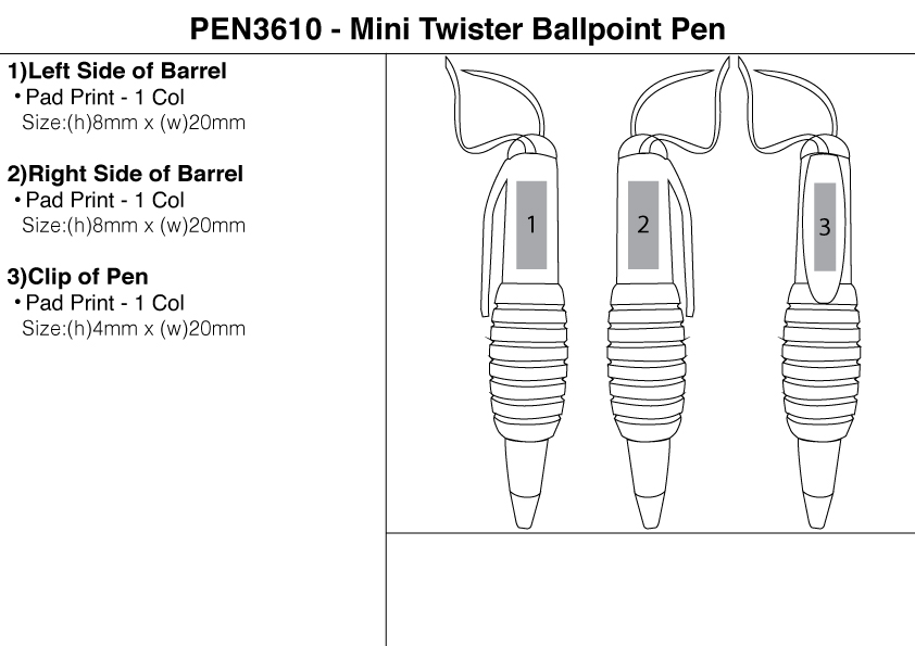 Mini Twister Ballpoint Pen view