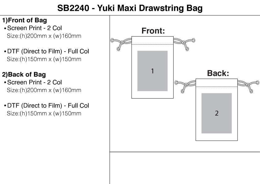 Yuki Maxi Drawstring Bag view