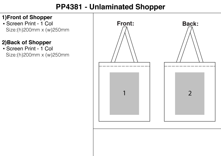 Unlaminated Shopper view