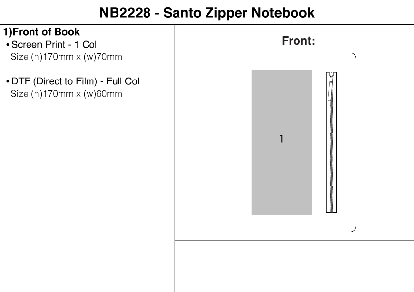 Santo Zipper Notebook view