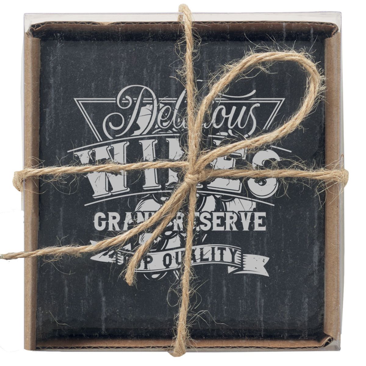 4 Piece Slate Coaster Set - 7