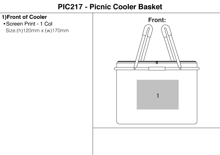 Picnic Cooler Basket view