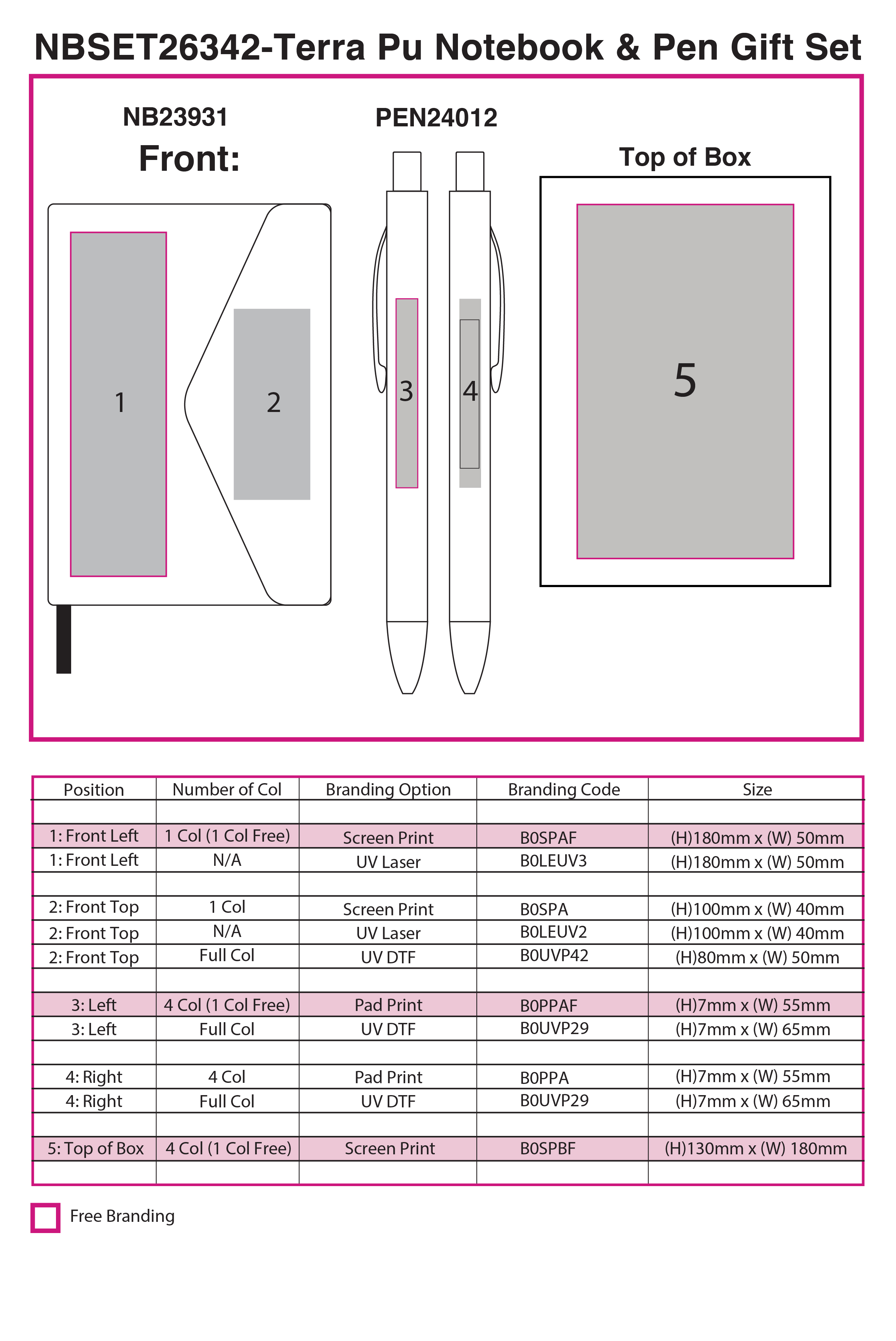 Terra Pu Notebook & Pen Gift Set view