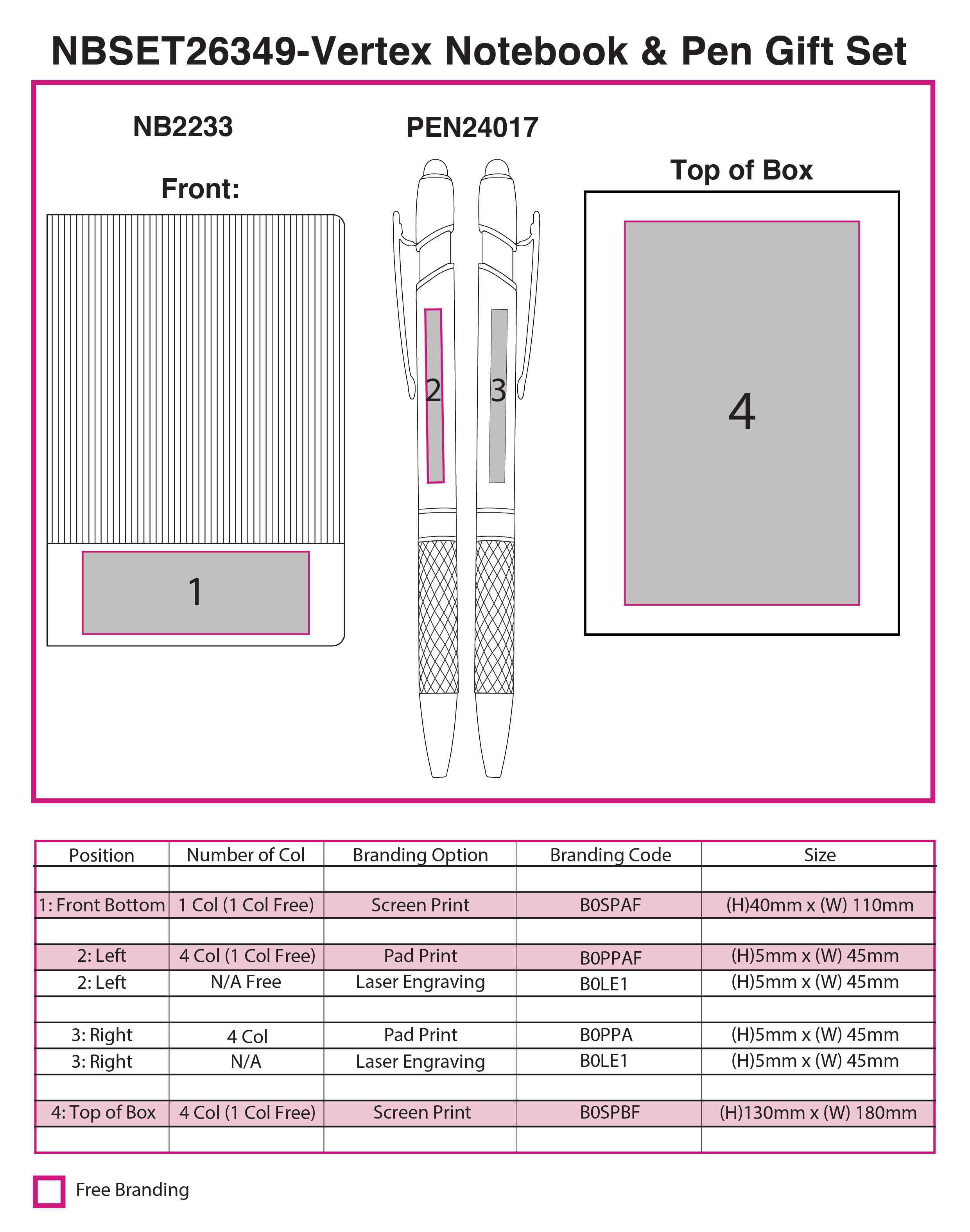 Vertex Notebook & Pen Gift Set view