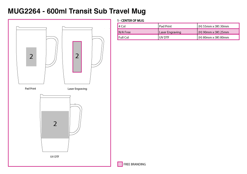 600ml Elwood Travel Mug view