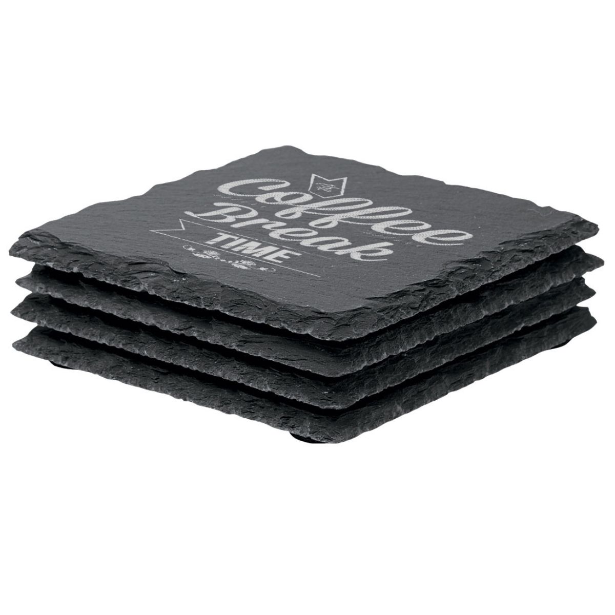 4 Piece Slate Coaster Set - 6