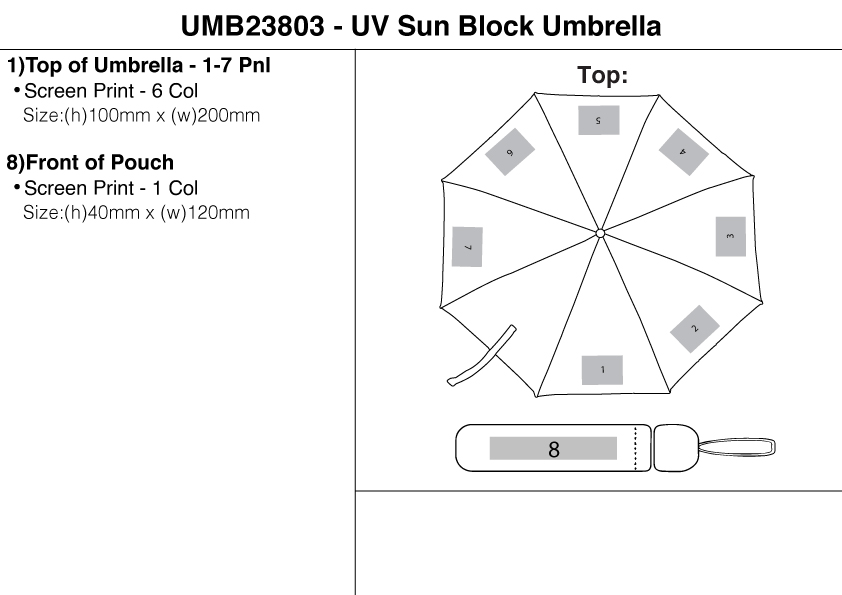 UV Sun Block Umbrella view
