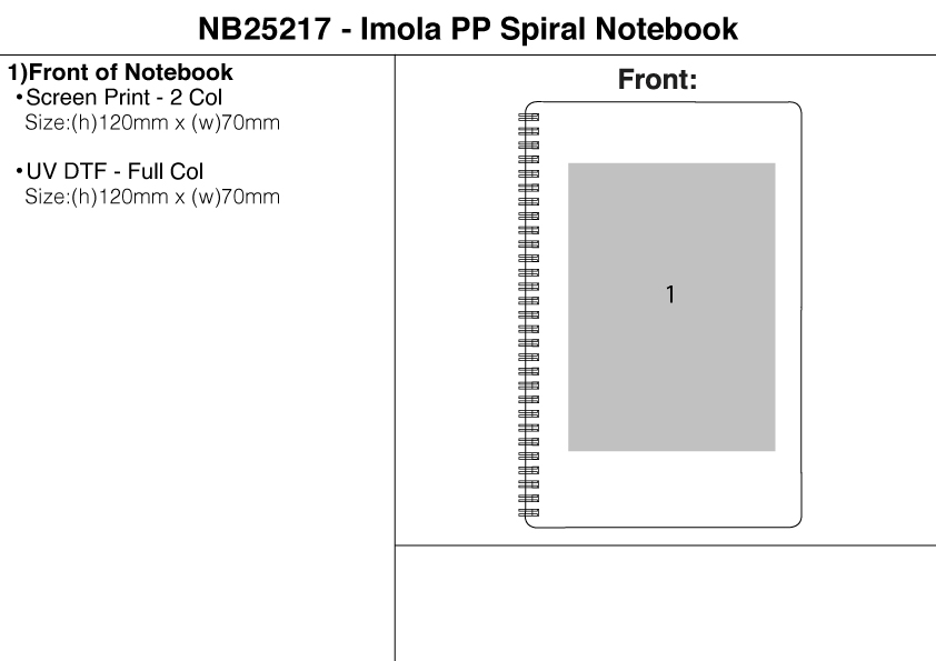 Imola PP Spiral Notebook view