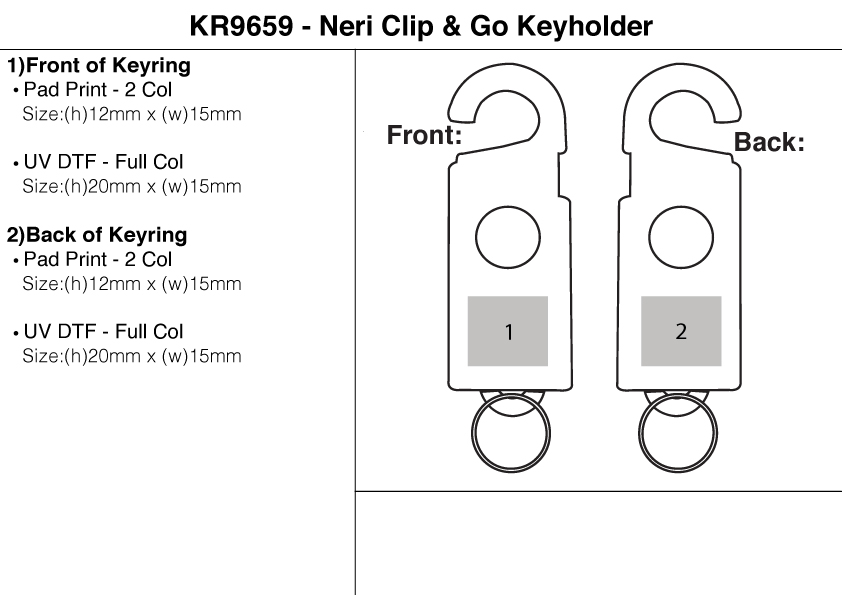Neri Clip & Go Keyholder view