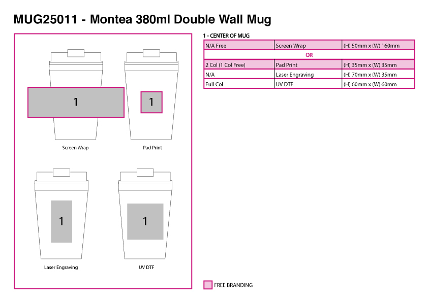 Montea 380ml Double Wall Mug view