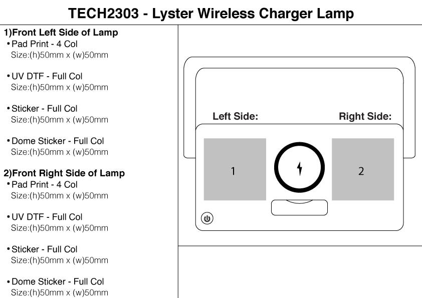Lyster Wireless Charger Lamp view