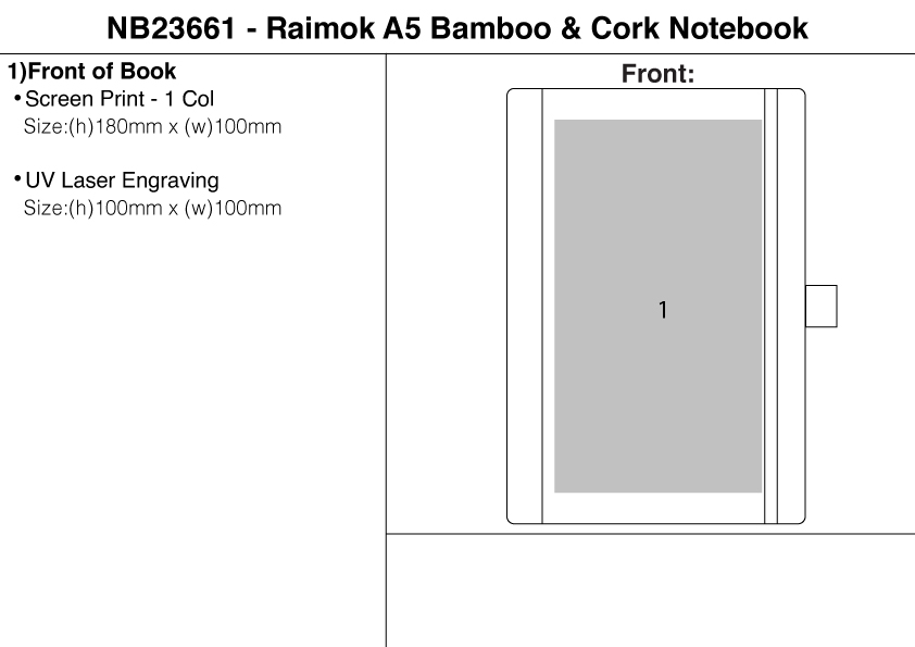 Raimok A5 Bamboo & Cork Notebook view