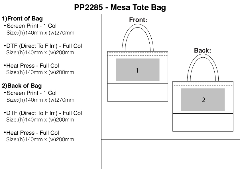Mesa Tote Bag view