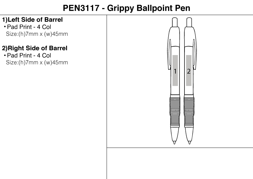 Grippy Ballpoint Pen view