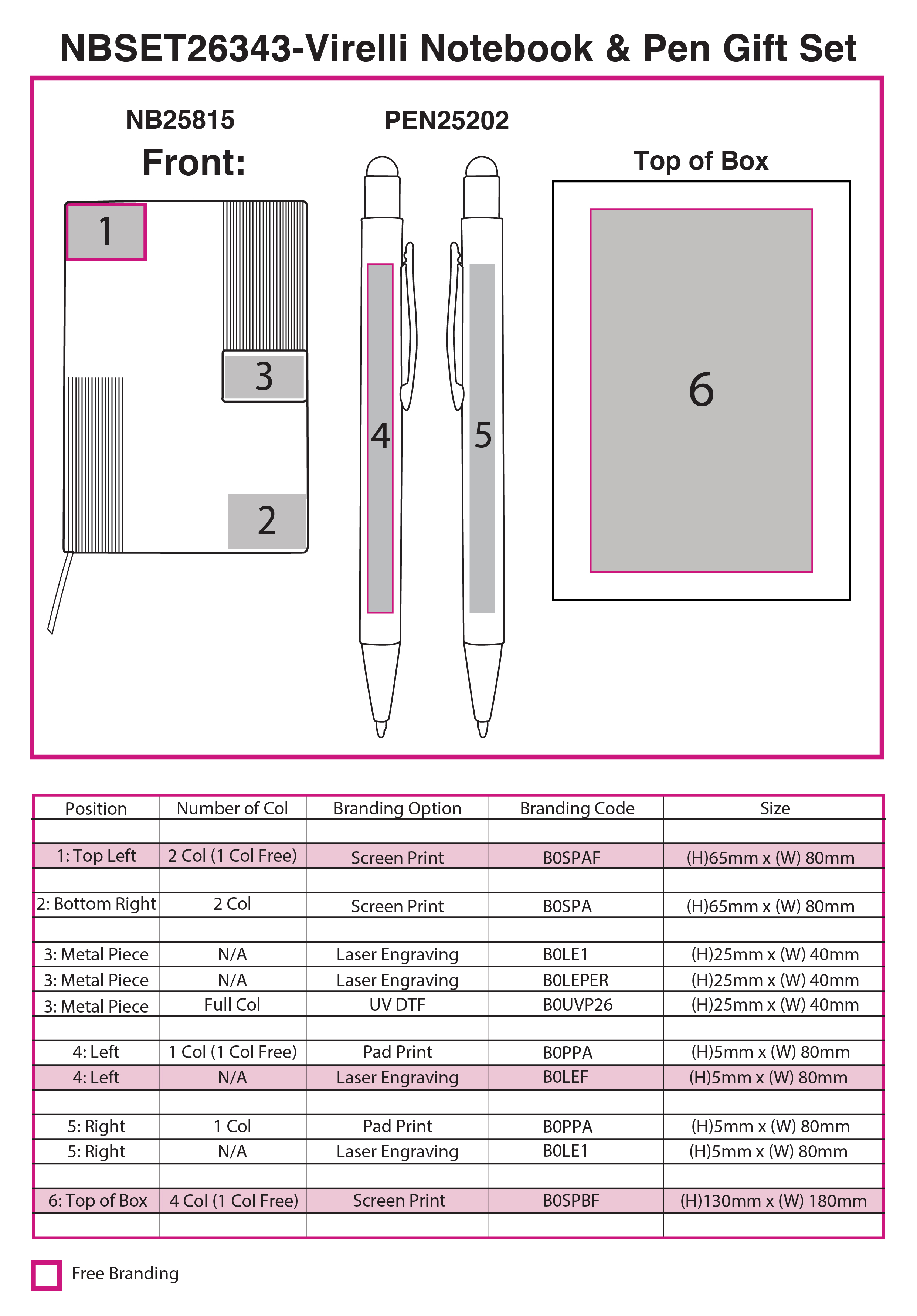 Virelli Notebook & Pen Gift Set view