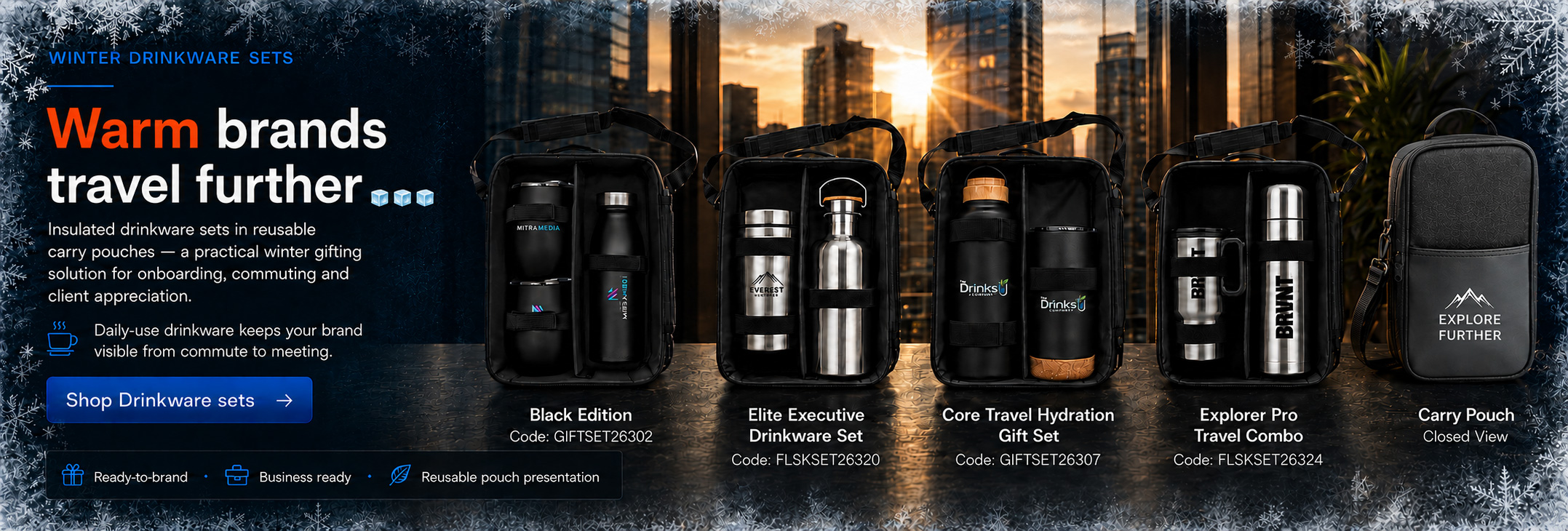 Drinkware in Pouchs